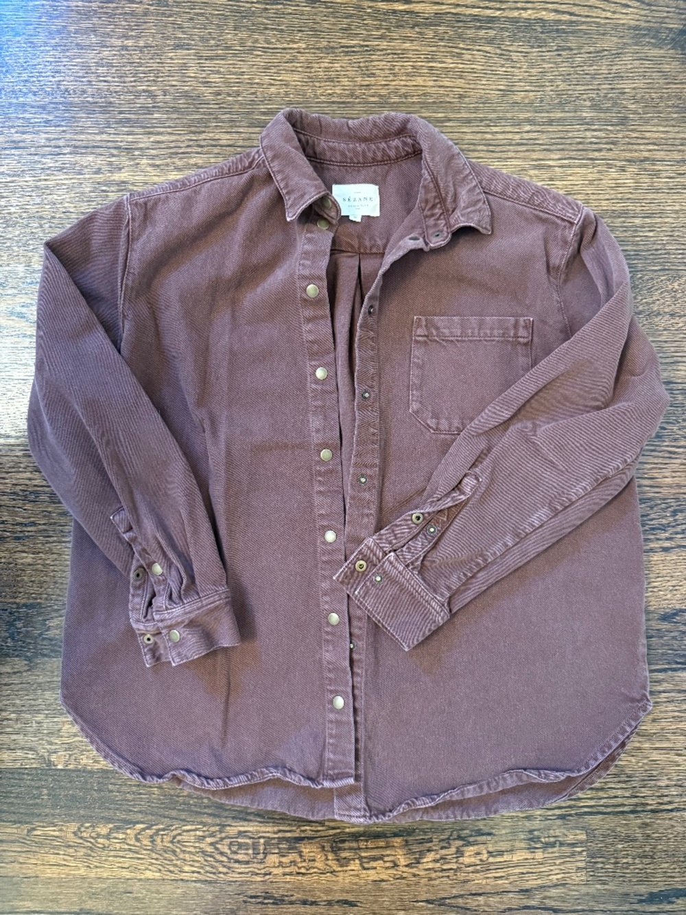 Sezane Max Shirt Brown - Size 2